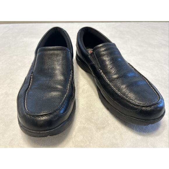 Rockport Men’s Shoes Size 10.5 W Wide Black Leather Slip On Casual Comfort XCS - Picture 2 of 8